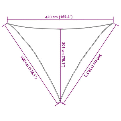 Para-sol estilo vela 160 g/m² 3x3x4,2 m PEAD verde-claro