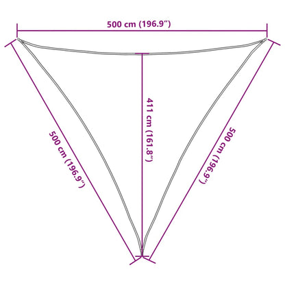 Para-sol estilo vela 160 g/m² 5x5x5 m PEAD verde-claro