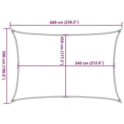 Para-sol estilo vela 160 g/m² 5x6 m PEAD terracota