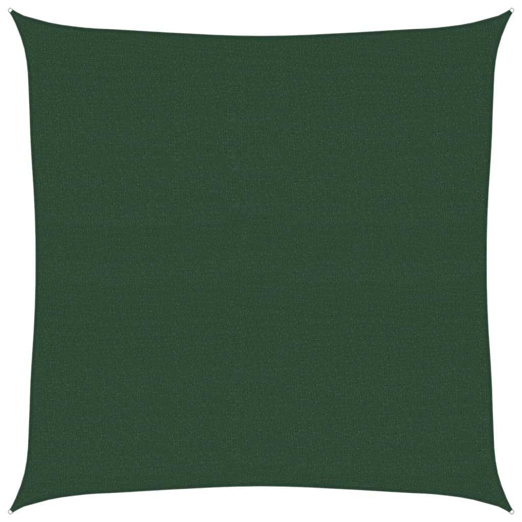 Para-sol estilo vela 160 g/m² 4x4 m PEAD verde-escuro