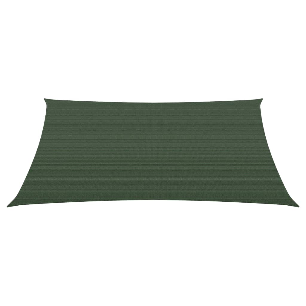 Para-sol estilo vela 160 g/m² 2x3 m PEAD verde-escuro