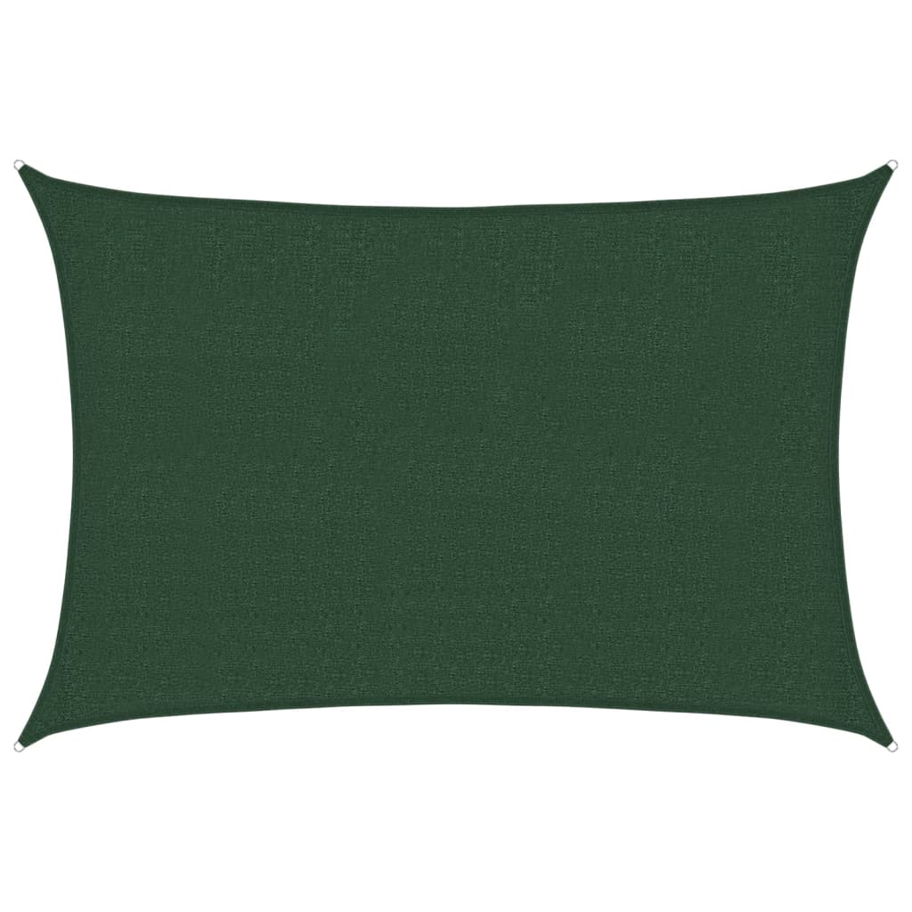 Para-sol estilo vela 160 g/m² 2,5x4 m PEAD verde-escuro