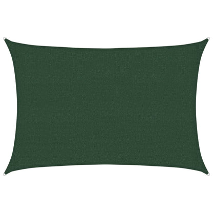 Para-sol estilo vela 160 g/m² 2,5x4 m PEAD verde-escuro