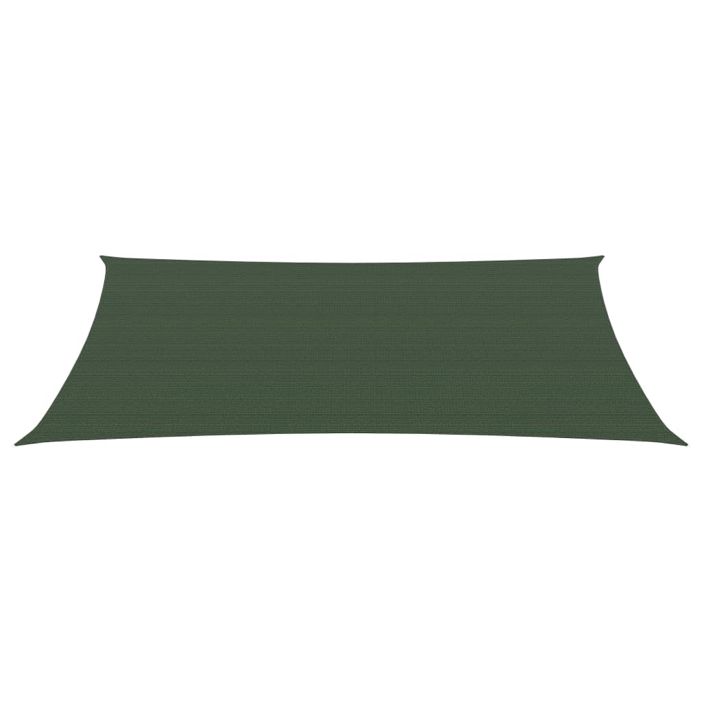 Para-sol estilo vela 160 g/m² 2,5x5 m PEAD verde-escuro