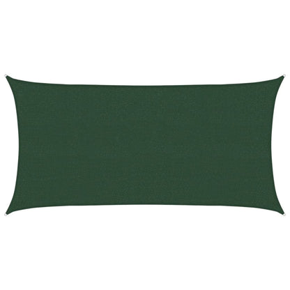 Para-sol estilo vela 160 g/m² 2,5x5 m PEAD verde-escuro