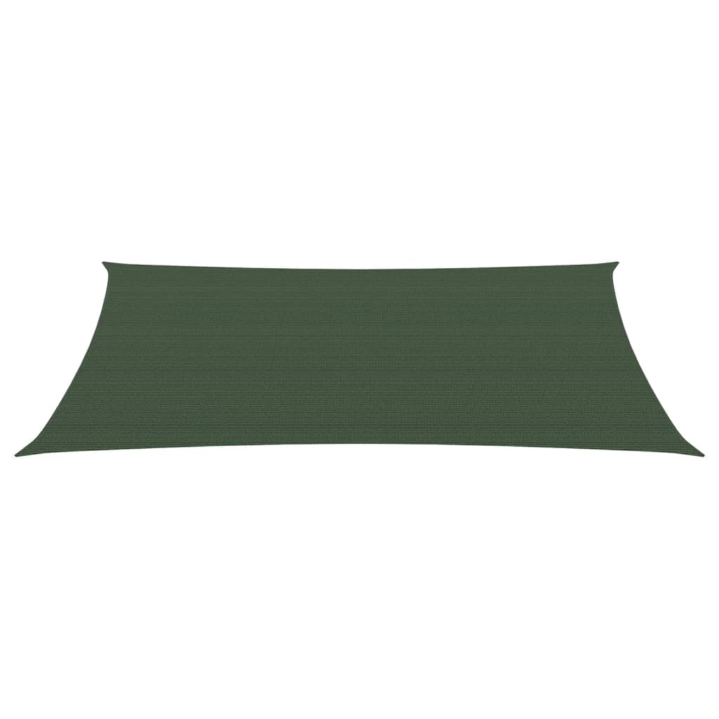 Para-sol estilo vela 160 g/m² 3x6 m PEAD verde-escuro