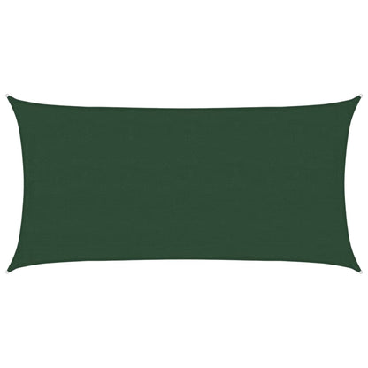 Para-sol estilo vela 160 g/m² 4x7 m PEAD verde-escuro