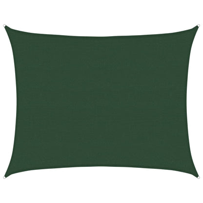 Para-sol estilo vela 160 g/m² 6x8 m PEAD verde-escuro