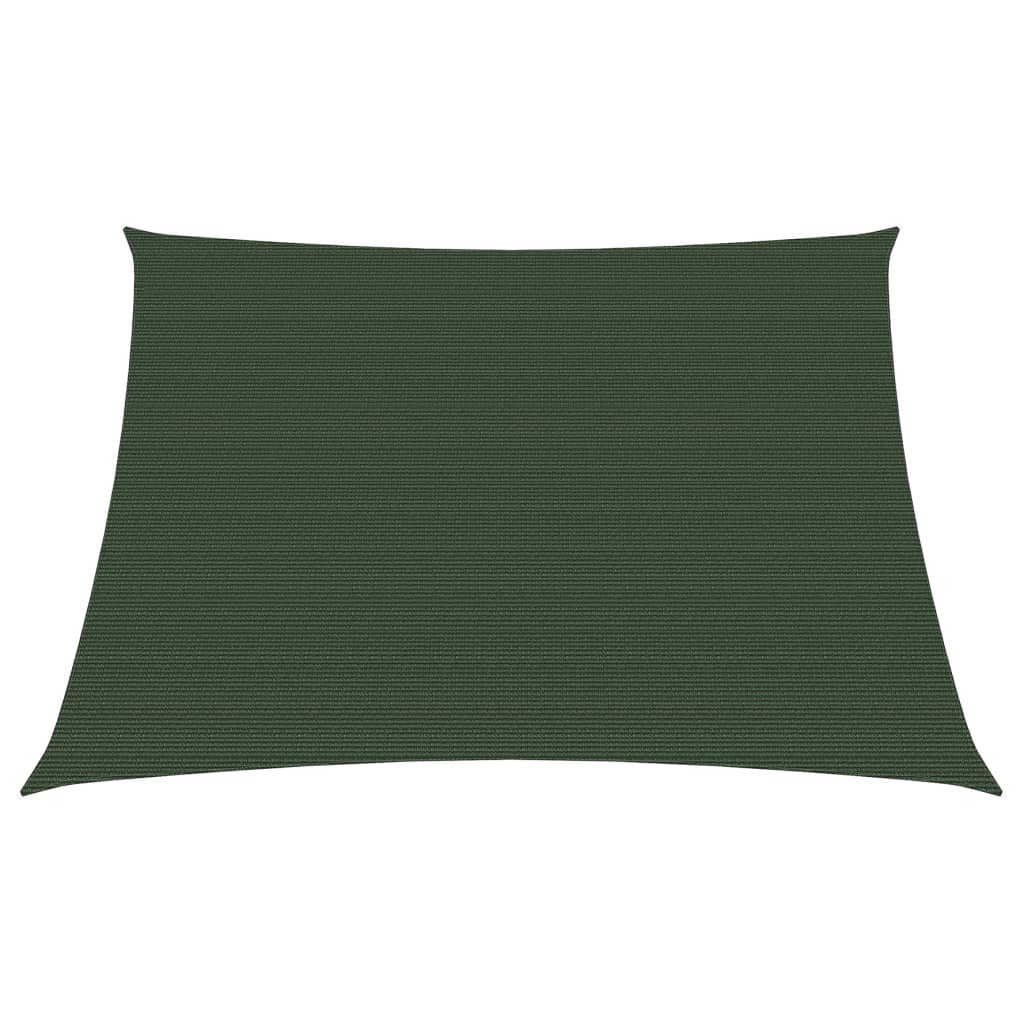 Para-sol estilo vela 160 g/m² 3/4x3 m PEAD verde-escuro