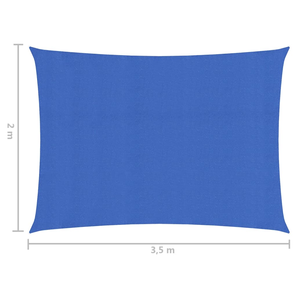 Para-sol estilo vela 160 g/m² 2x3,5m PEAD azul