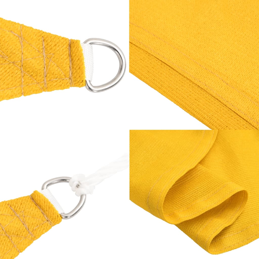 Para-sol estilo vela 160 g/m² 2x2 m PEAD amarelo