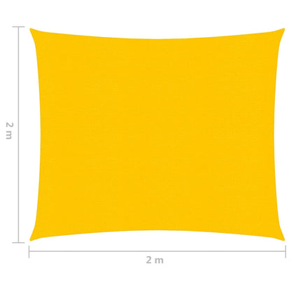 Para-sol estilo vela 160 g/m² 2x2 m PEAD amarelo