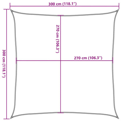 Para-sol estilo vela 160 g/m² 3x3 m PEAD amarelo