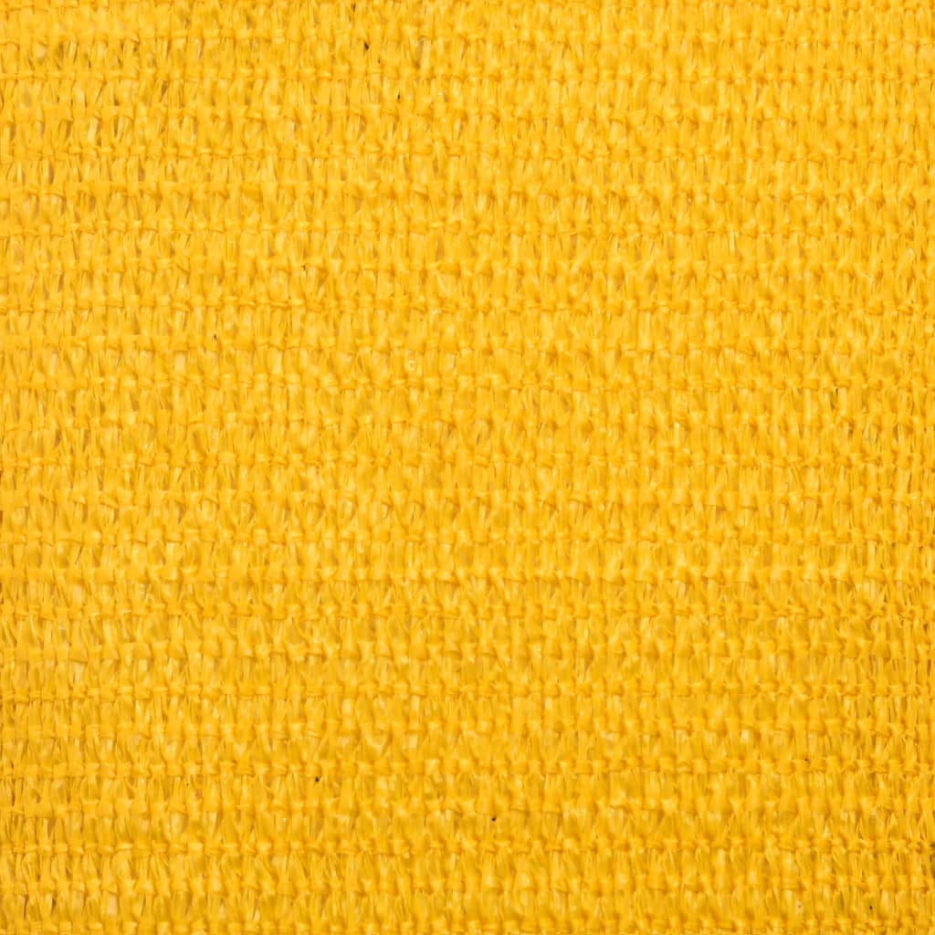 Para-sol estilo vela quadrado 160 g/m² 4x4 m PEAD amarelo