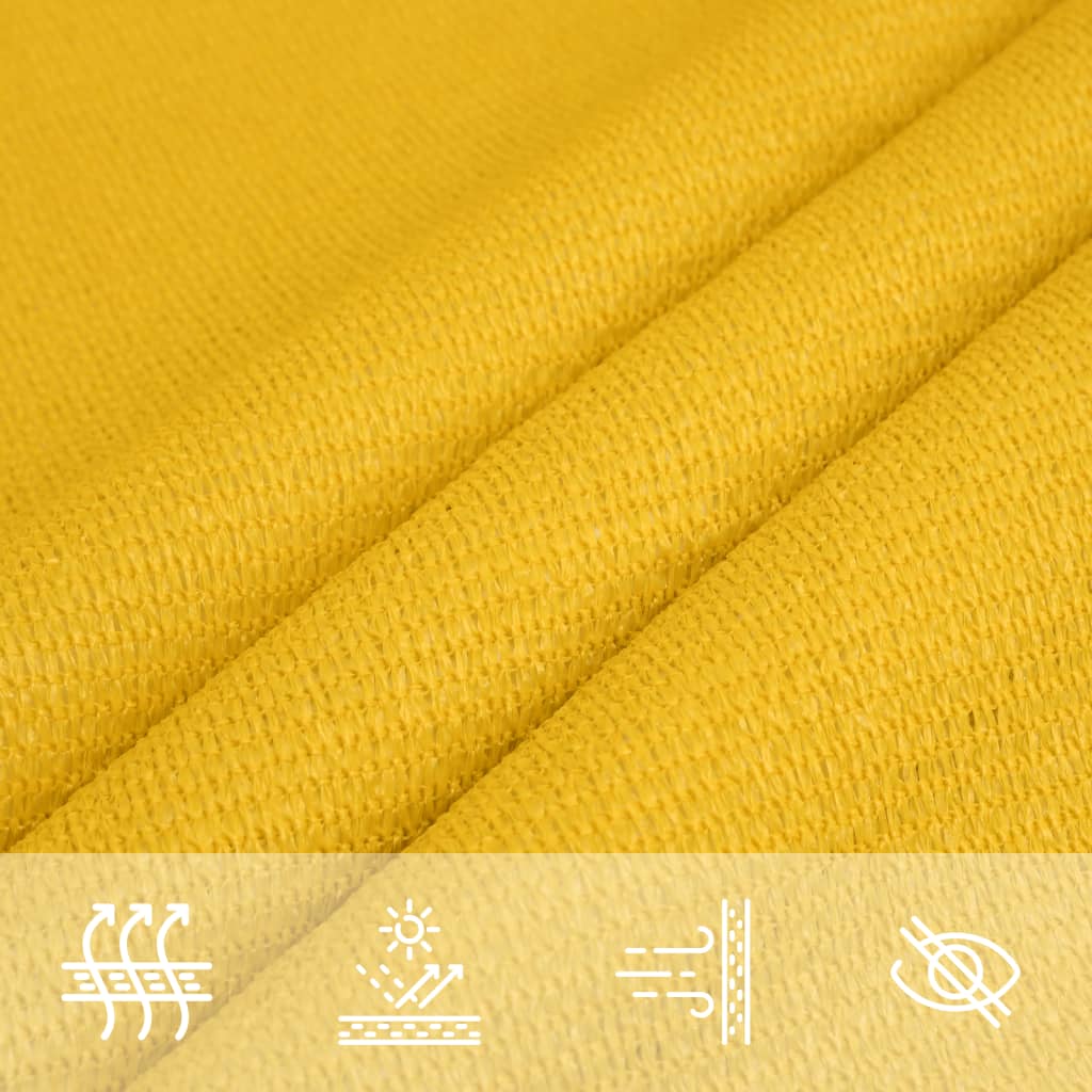 Para-sol estilo vela retangular 160 g/m² 2x3,5 m PEAD amarelo