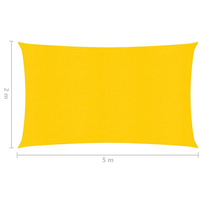 Para-sol estilo vela 160 g/m² 2x5 m PEAD amarelo