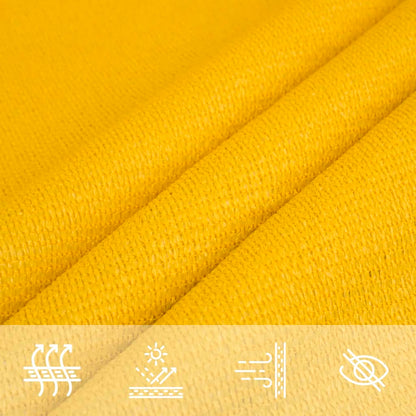 Para-sol estilo vela retangular 160 g/m² 6x8 m PEAD amarelo