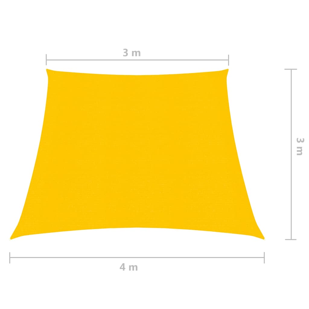 Para-sol estilo vela 160 g/m² 3/4x3 m PEAD amarelo