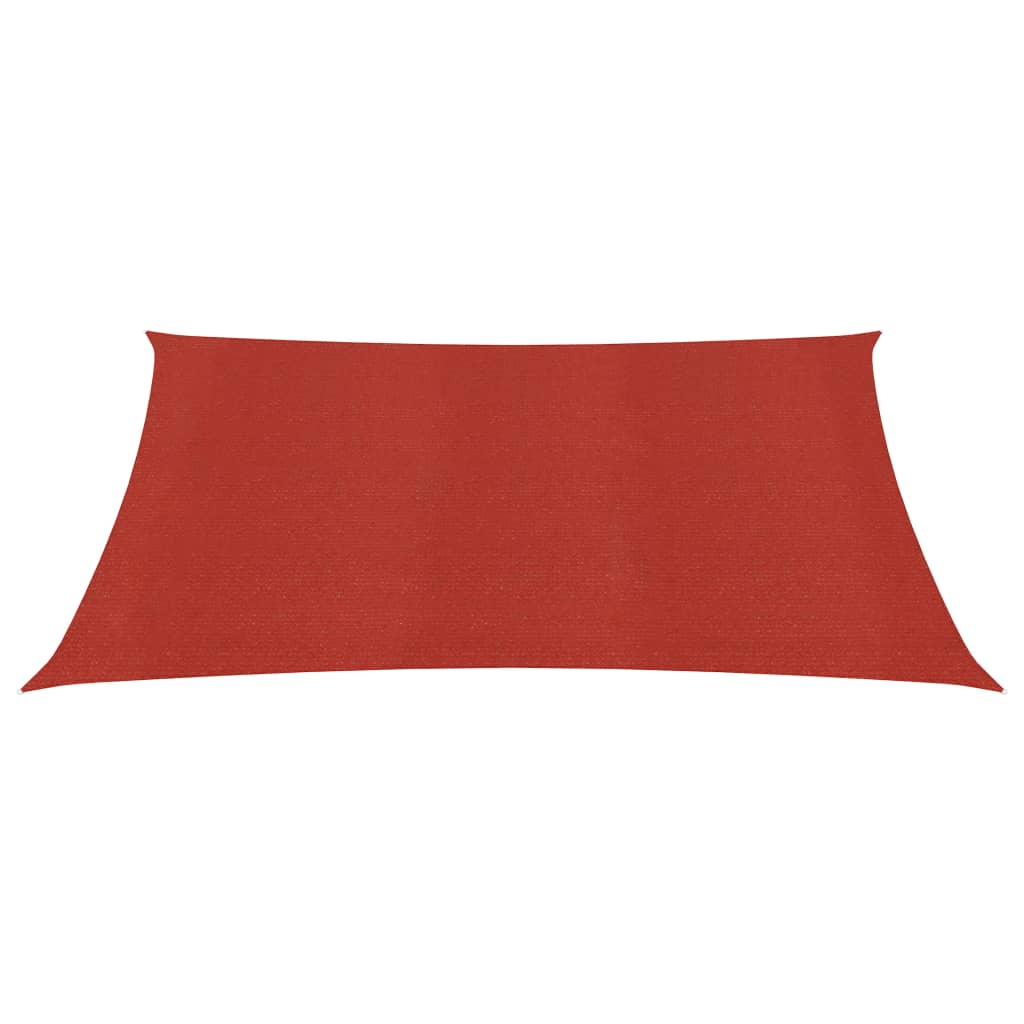 Para-sol estilo vela 160 g/m² 3,6x3,6 m PEAD vermelho