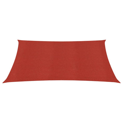 Para-sol estilo vela 160 g/m² 3,6x3,6 m PEAD vermelho