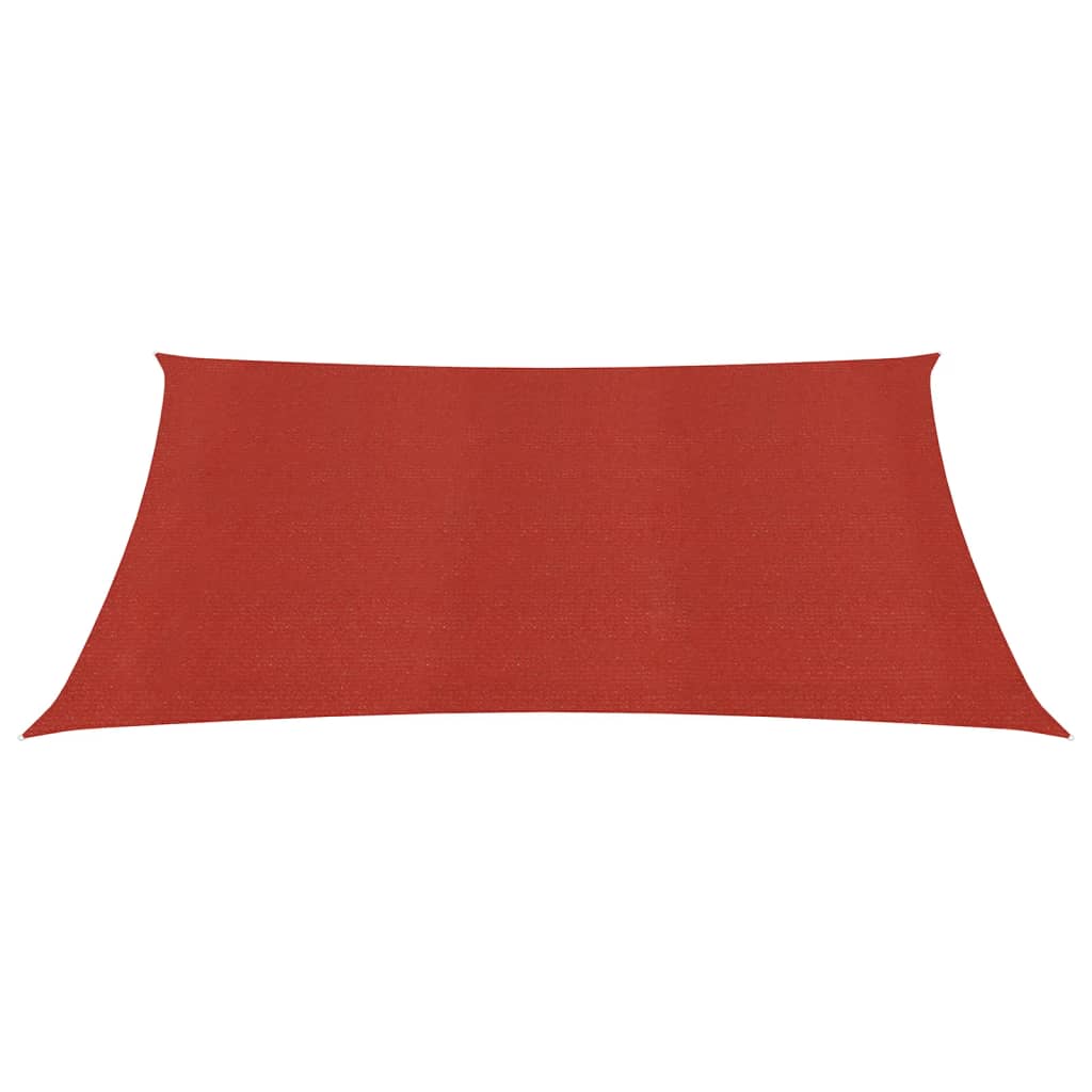 Para-sol estilo vela 160 g/m² 5x5 m PEAD vermelho