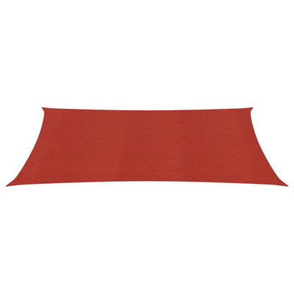 Para-sol estilo vela 160 g/m² 3x6 m PEAD vermelho