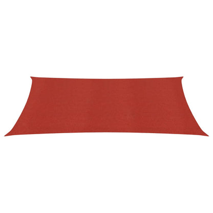 Para-sol estilo vela 160 g/m² 5x7 m PEAD vermelho