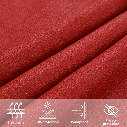 Para-sol estilo vela 160 g/m² 3/4x2 m PEAD vermelho