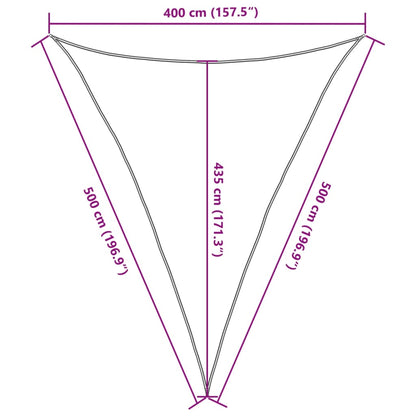 Para-sol estilo vela 160 g/m² 4x5x5 m PEAD preto