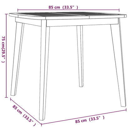 Mesa de jardim 85x85x75 cm madeira de acácia maciça