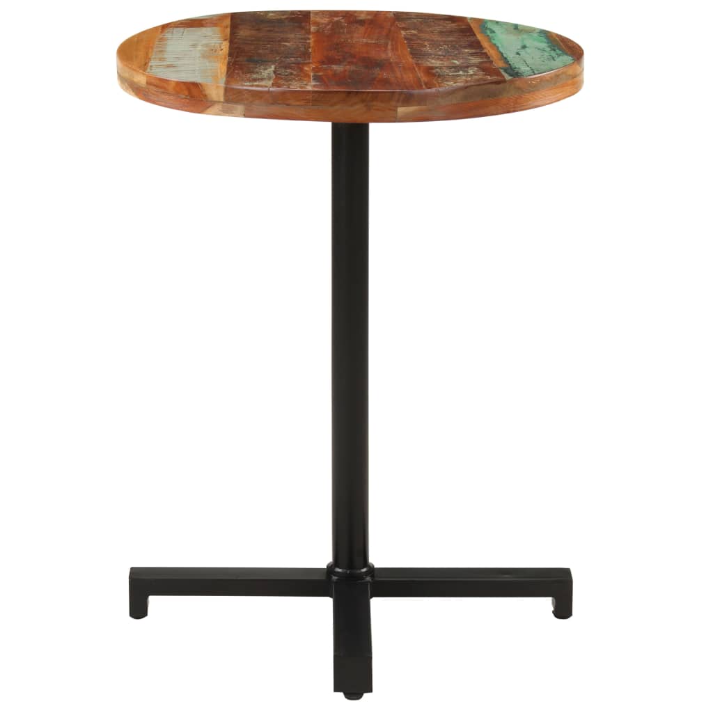 Mesa de bistrô quadrada Ø60x75 cm madeira recuperada maciça