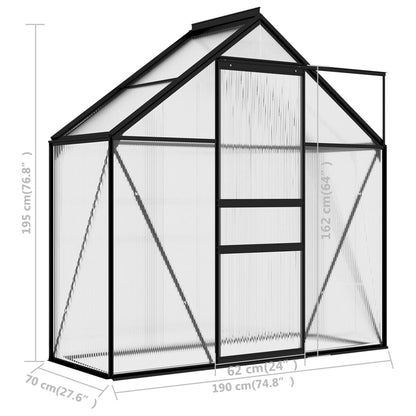 Estufa 1,33 m² alumínio antracite