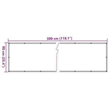 Tela de varanda 90x300 cm tecido Oxford antracite