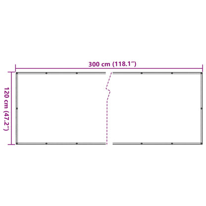 Tela de varanda 120x300 cm tecido Oxford antracite