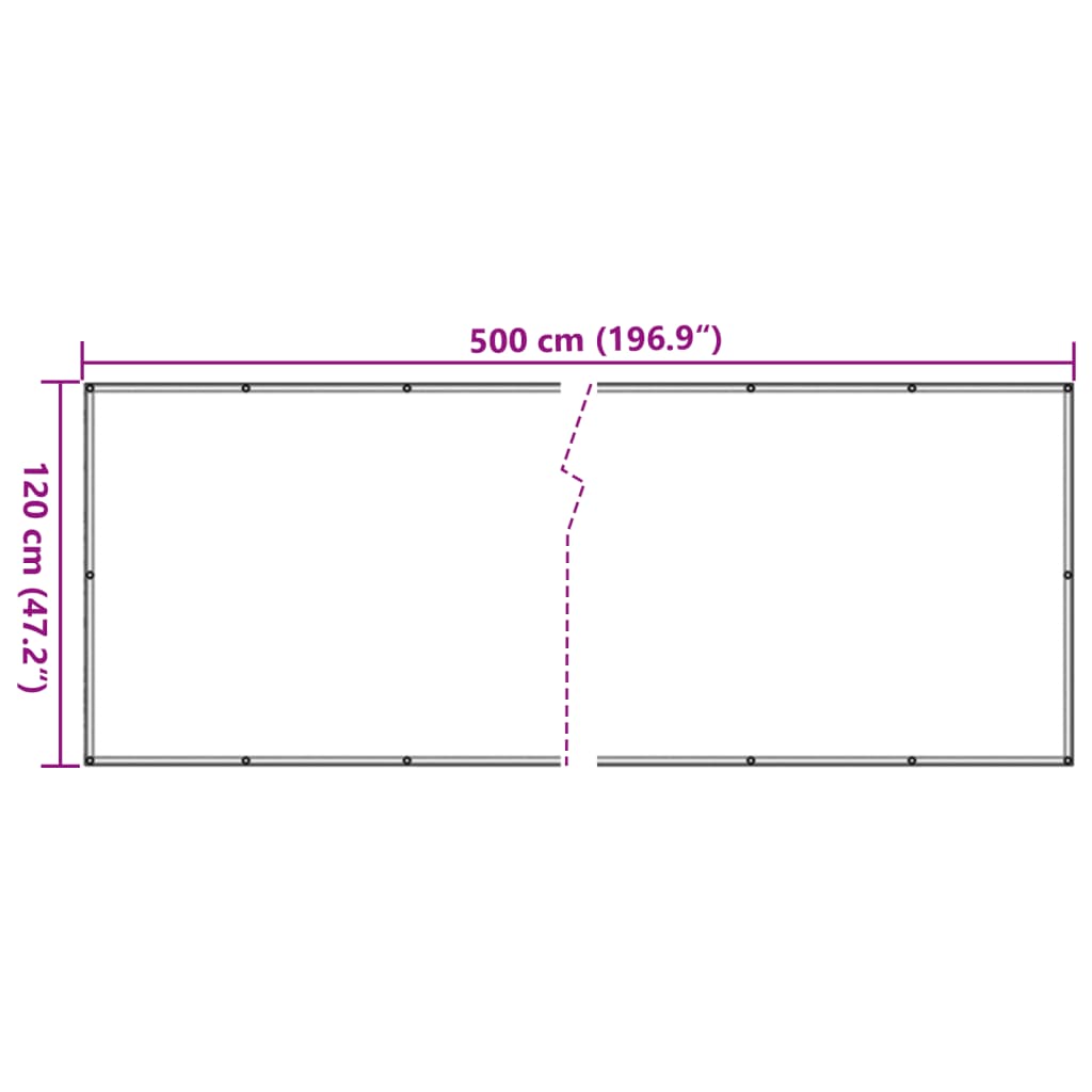 Tela de varanda 120x500 cm tecido Oxford bege