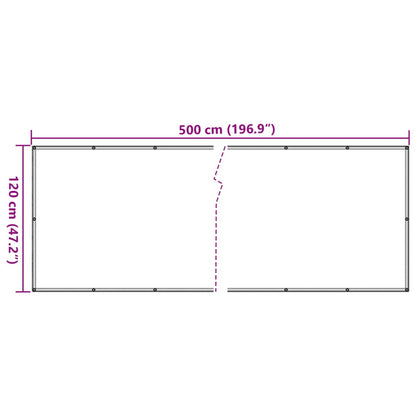 Tela de varanda 120x500 cm tecido Oxford bege