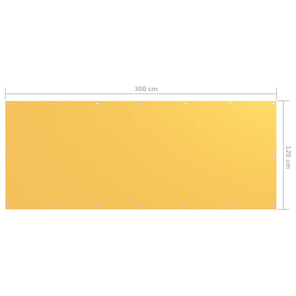 Tela de varanda 120x300 cm tecido Oxford amarelo