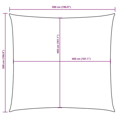 Para-sol estilo vela tecido oxford quadrado 5x5 m antracite