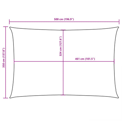 Guarda-Sol tecido Oxford retangular 3,5x5 m antracite