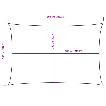 Guarda-Sol tecido Oxford retangular 3x6 m creme