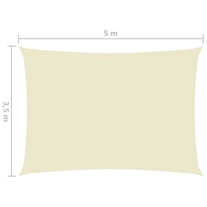 Para-sol tecido oxford retangular 3,5x5 m creme