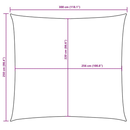 Para-sol vela tecido oxford retangular 2,5x3  cinza-acastanhado