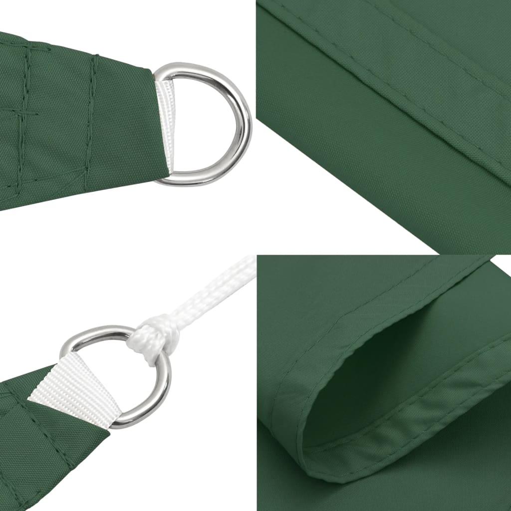 Para-sol estilo vela tecido oxford quadrado 2x2 m verde-escuro