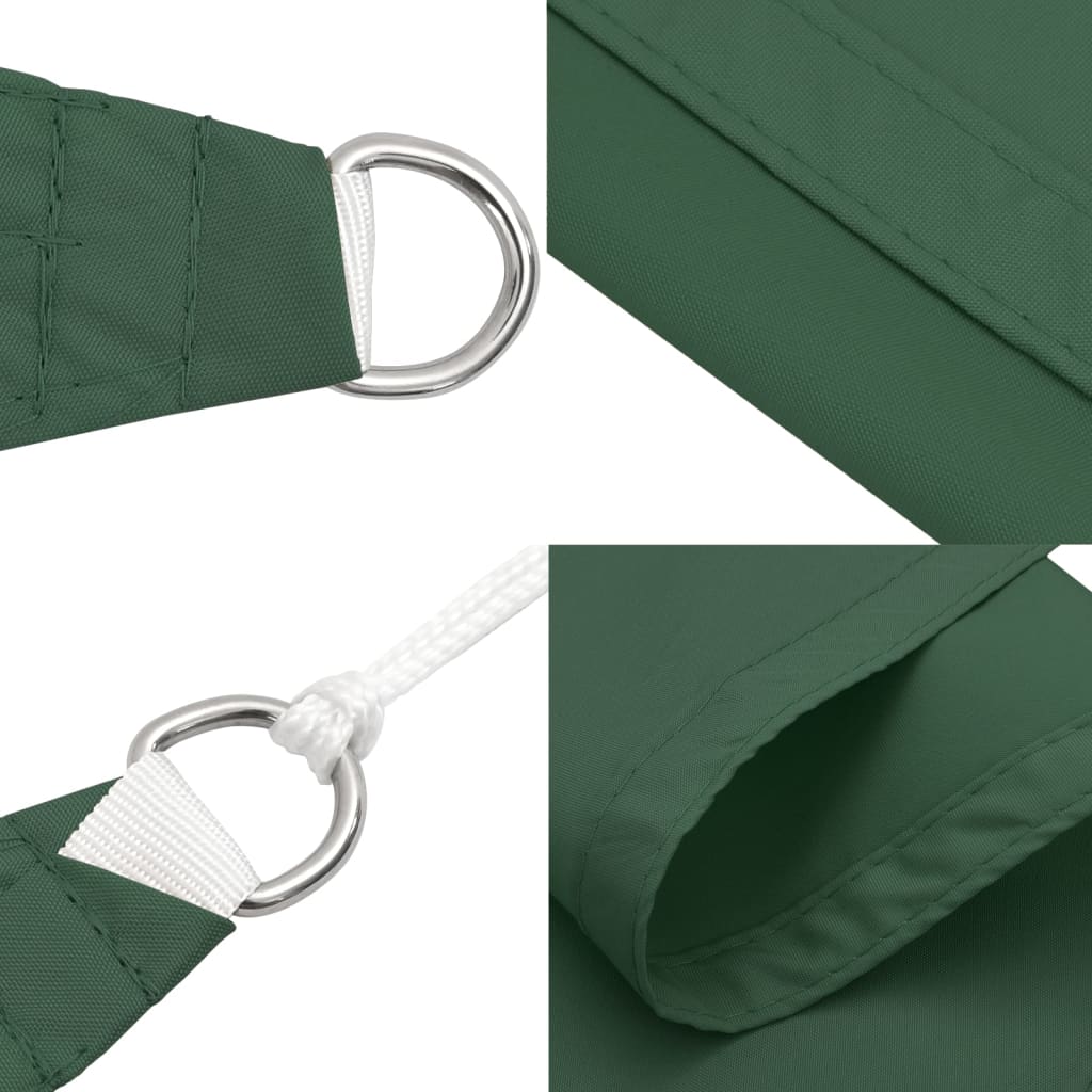 Para-sol estilo vela tecido oxford retangular 2x4m verde-escuro