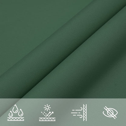 Para-sol estilo vela tecido oxford retangular 2x4m verde-escuro