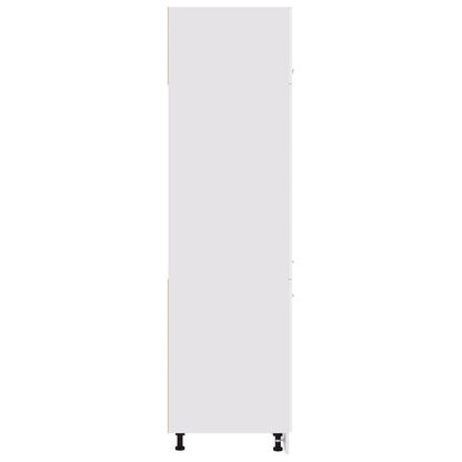 Armário para frigorífico 60x57x207 cm contraplacado branco