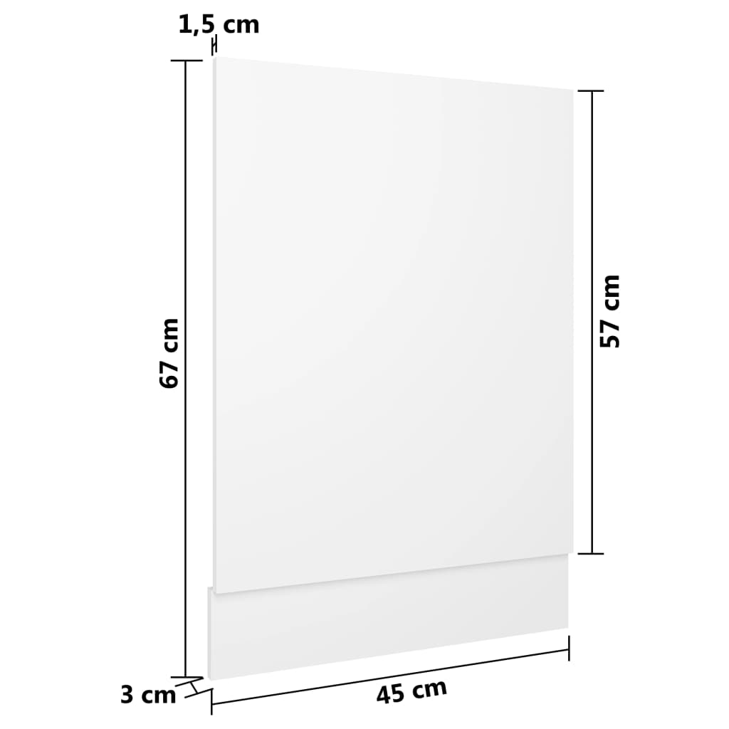 Painel máquina de lavar louça 45x3x67 cm contraplacado branco