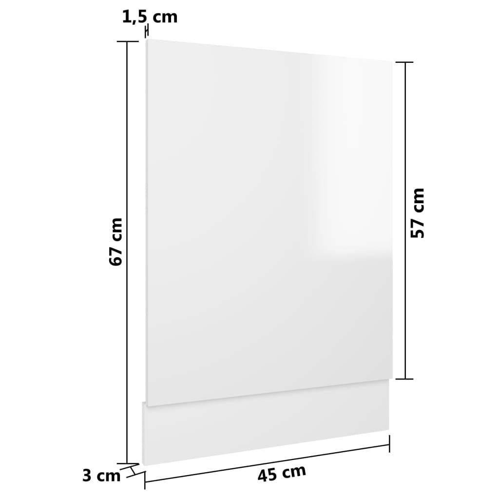 Painel máquina lavar louça 45x3x67 cm contraplacado branco