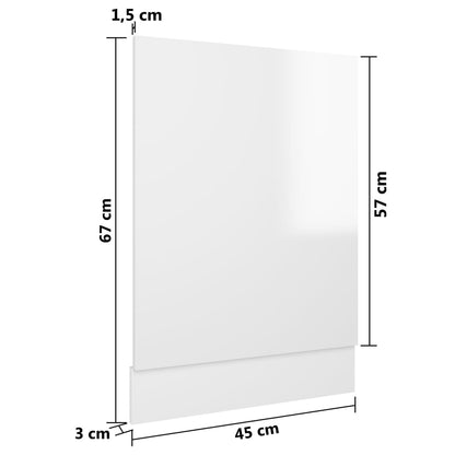 Painel máquina lavar louça 45x3x67 cm contraplacado branco