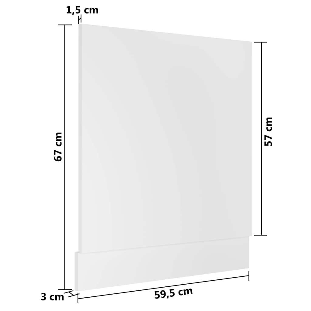 Painel máquina lavar louça 59,5x3x67 cm contraplacado branco